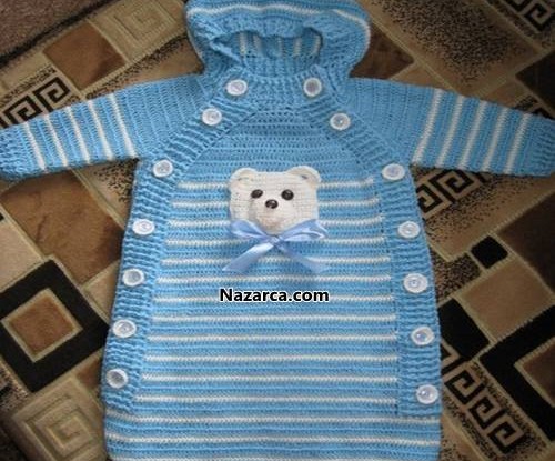 Örgüden Bebek Tulumu Örgüden Bebek Tulumu