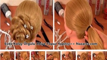 KÜÇÜK BİR YARDIM İLE EVDE ABİYE ŞIK TOPUZ YAPILIŞI KÜÇÜK BİR YARDIM İLE EVDE ABİYE ŞIK TOPUZ YAPILIŞI