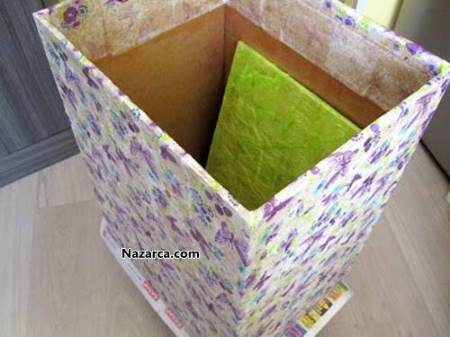 Как сделать корзину для белья из картона