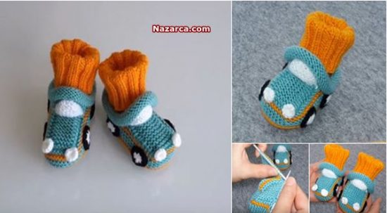 Arabalı Bebek Patiği Yapımı Türkçe Videolu Arabalı Bebek Patiği Yapımı Türkçe Videolu