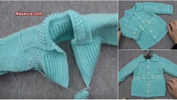 KAPÜŞONLU SELANİK ÖRNEKLİ BEBEK HIRKA ANLATIMLI 19
