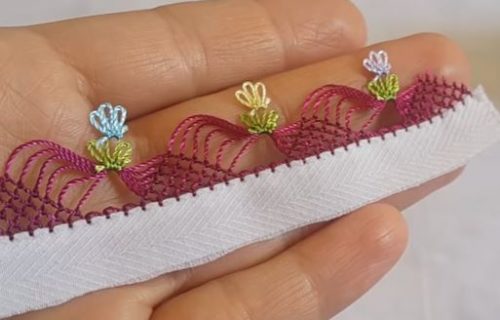 İğne Oyası Kafesli Çiçek Geçidi