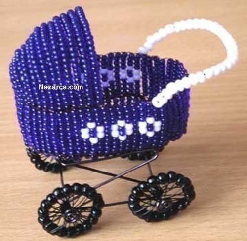 BONCUK İŞLEME BEBEK ARABASI RESİMLİ YAPILIŞI