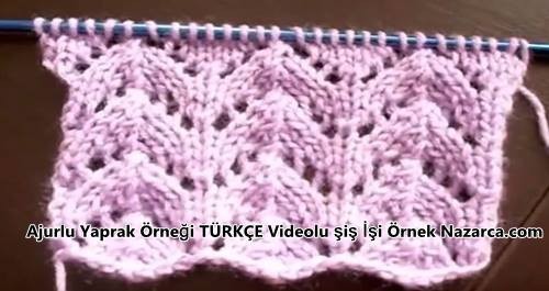 TÜRKÇE VİDEOLU AJURLU YAPRAK ÖRNEĞİ