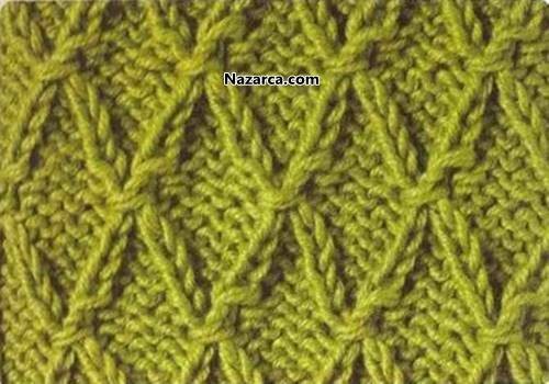 DİKİŞLE ÖRGÜ BİRLEŞTİRME BAKLAVA DESENİ TEKNİĞİ