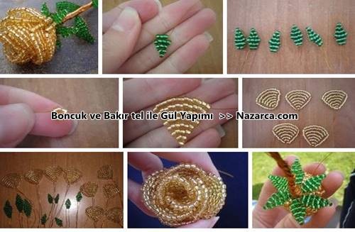 BONCUK İŞÇİLİĞİNDE GÜL YAPMA TEKNİĞİ