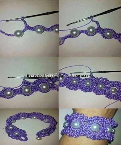 ÖRGÜ İÇİNE İNCİ BONCUKLU BEBEK BATTANİYESİ ÖRÜLÜŞÜ
