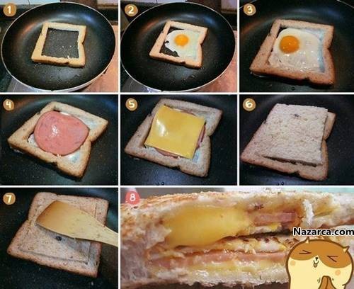 TAVADA YAPILAN KOLAY KAHVALTILIK TOST TARİFİ