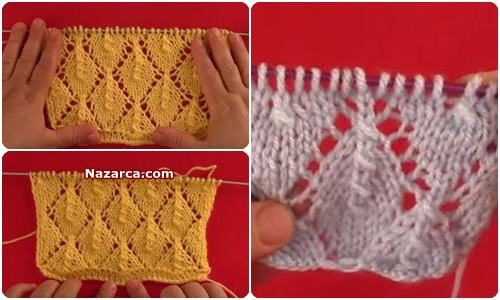 DEFNE YAPRAĞI ŞİŞ İŞİ ÖRGÜ MODELİ TÜRKÇE VİDEOLU