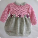 cicek-orgu-kemerli-bebek-elbise