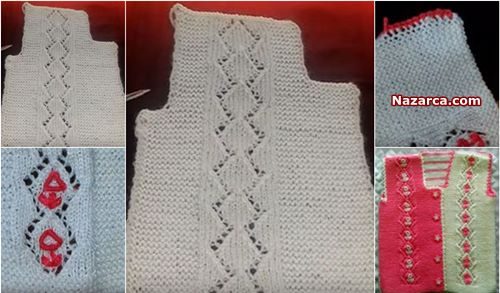 BAKLAVALI İŞLEMELİ BEBEK YELEK TÜRKÇE VİDEOLU