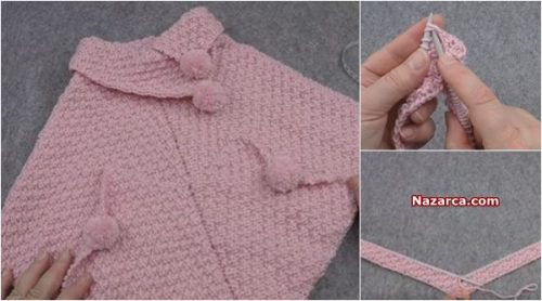 ÇİFT PİRİNÇ ÖRNEKLİ KIZ ÇOCUK PANÇO MODELİ VİDEOLU