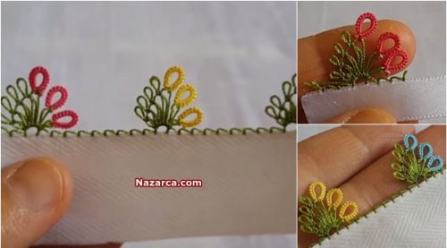 MEKİKLİ İĞNE OYASI YAZMA KENARI YAPILIŞI