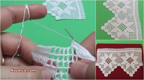AÇIKLAMALI UÇ VE KENAR DANTEL MODELİ