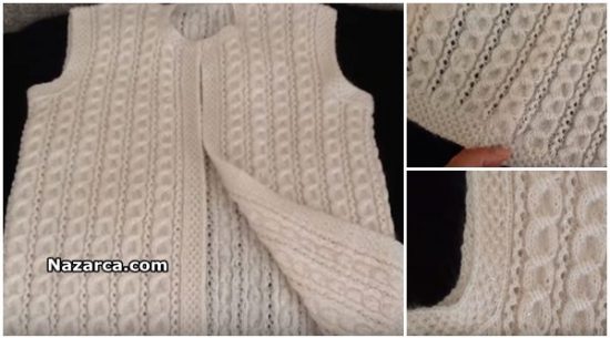 BURGULU FİTİL SON MODA BAYAN YELEK YAPILIŞI BURGULU FİTİL SON MODA BAYAN YELEK YAPILIŞI