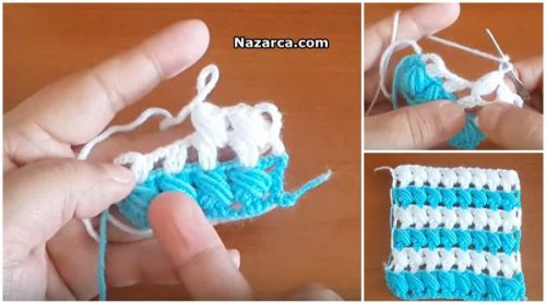 TIĞ İŞİ ÇAPRAZ DOLGULU ÖRGÜ MODELİ