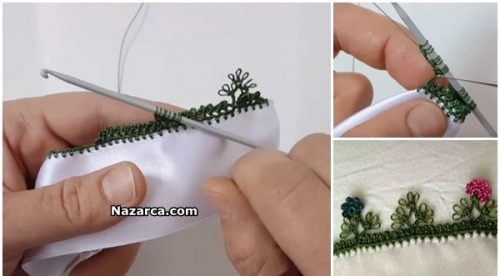 ŞİŞLE PIRPIRLI ÇİÇEK TIĞ OYASI YAPIMI