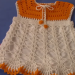 astarli-turuncu-beyaz-bebek-elbise