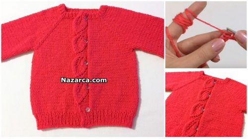 ÖNÜ YAPRAKLI KIRMIZI BEBEK HIRKA TARİFİ
