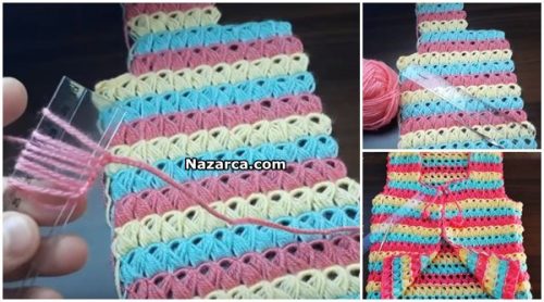 CETVELLE BEBEK YELEK TARİFİ