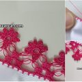 PEMBE TEK RENK SIRALI OYA TARİFİ 11