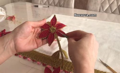 ÜSTÜ YILDIZ ÇİÇEKLİ HAVLU MODELİNİN TAM TARİFİ