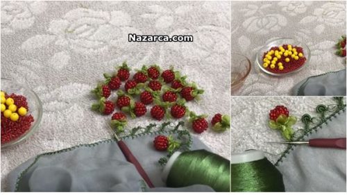 KİRAZ BONCUKLU BÖĞÜRTLEN OYASI TARİFİ