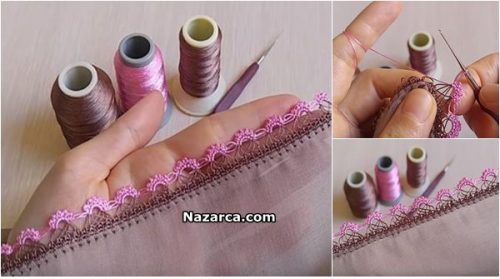 SIRALI OYALARDAN TÜLBENTLERE ÖRÜMCEKLİ OYA TARİFİ