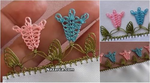 SİNEK KANADINDA LALE İĞNE MODELİ TARİFİ