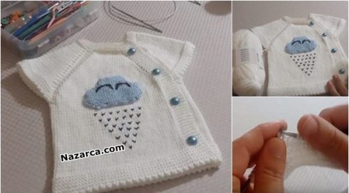 ÖRGÜ GİYDİRMESİ KOLAY BEBEK YELEĞİ YAPIMI