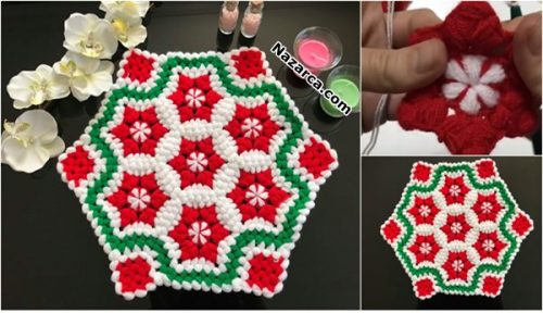 KIRMIZI KAR YAĞDI MOTİFLİ LİF MODELİ AÇIKLAMALI