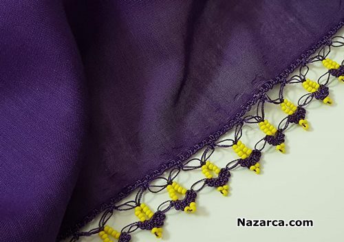 ÇOK HOŞ ÖRNEĞİ İLE SARI BONCUKLAR YAZMADA OYASI ÇOK HOŞ ÖRNEĞİ İLE SARI BONCUKLAR YAZMADA OYASI