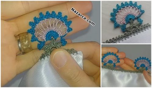 GÖSTERİŞLİ MOTİFLİ ÖRÜMCEKLİ TIĞ OYASI