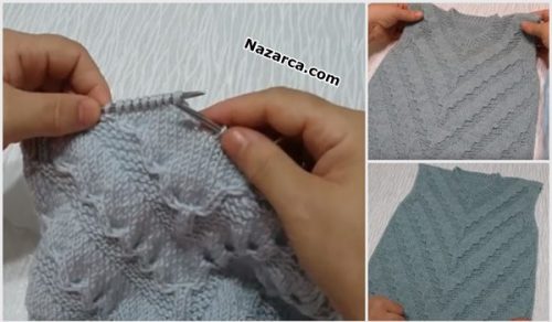 V YAKA DEV V ÖRGÜ DESENLİ ERKEK SÜVETER EL ÖRGÜSÜ TARİFİ
