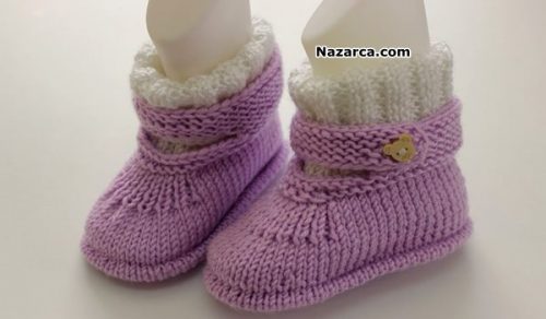 ÇORAPLI BANTLI BEBEK BOT PATİK SEVİMLİ PATİK YAPILIŞI