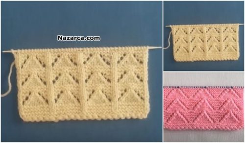 İKİ DEĞİŞİK VERSİYONLU ÜÇGEN AJURLAR DESEN TARİFLERİ
