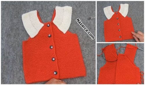 ÇENGEL YAKALI 3 RENKLİ BEBEK YELEĞİNİN TAM AÇIKLAMALI VİDEOSU
