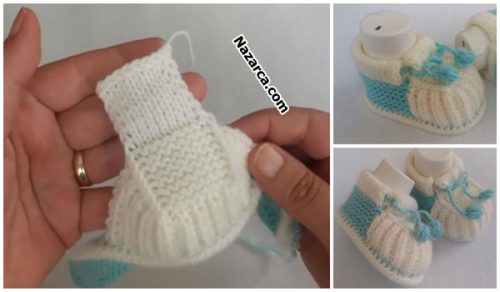 SESLİ ANLATIMLI NAZARCA BİYELİ BEBEK PATİK YAPIMI