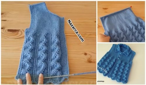 ÖRGÜ BUKLE ÖRNEKLİ BEBEK YELEK VİDEOSU
