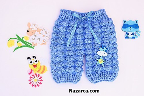 Crochet baby knit pants