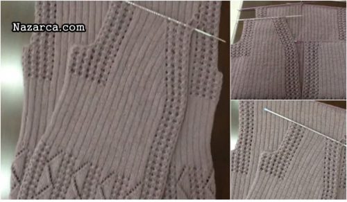 KABARIK RENDELİ AJURLU ŞİŞ YELEK MODELİ