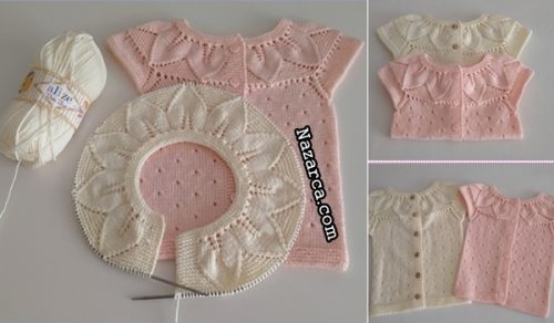 ROBASI YAPRAKLI GÖVDESİ DELİKLİ BEBEK YELEĞİ