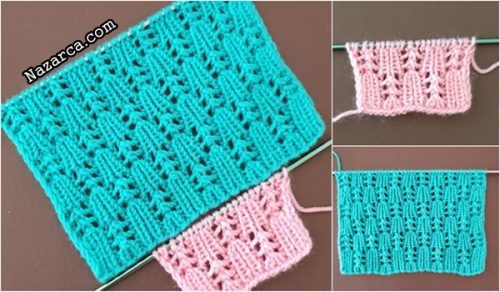 AJURLU PEMBE YEŞİL FANTAZİ ÖRGÜ YAPILIŞI