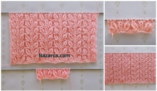 ANGORA 3D ZEYTİN YAPRAKLARI ÖRGÜ MODELİ