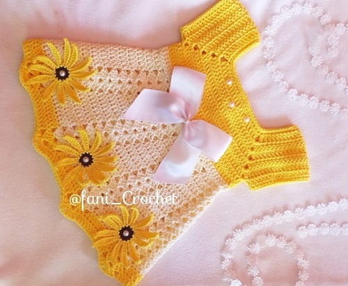 Vestido -a- Crochet -o- Ganchillo- para- bebe
