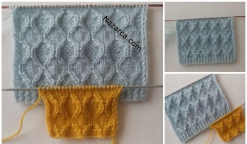 ALTI DÜZ ÜSTÜ BAKLAVA ÖRGÜ DESENİ