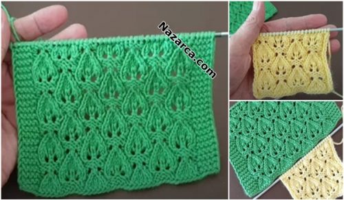 UFAK YAPRAKLI AJURLU KEYİFLİ ÖRGÜ MODELLERİ