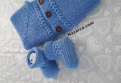 9-12-month-sis-knitting-baby-sets-cardigan-booties