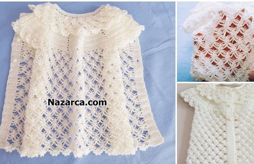 DANTEL ÖRGÜNÜN BONCUKLU BEBEK YELEĞİ Nazarca-dantel-orgusu-lif-ipiyle-boncuklu-kiz-yelek