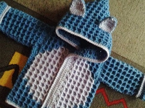 Crochet -Waffle- Stitch- Baby- Jacket